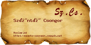 Szántó Csongor névjegykártya