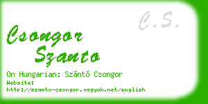 csongor szanto business card